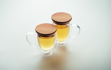 Logotrade logo dāvanas foto: Divsienu borsilikāta krūze