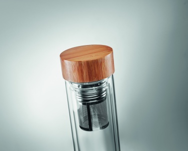 Logotrade Ideja dāvanas foto: Divsienu stikla pudele 400ml München