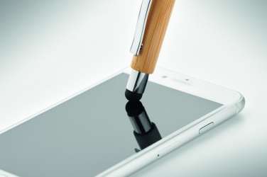 Logotrade ziemassvētku dāvanas foto: Bambusa pildspalvas zila tinte