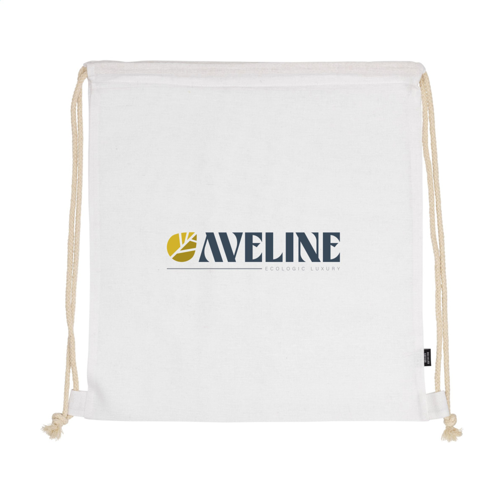 Logotrade dāvanas foto: PromoColour GRS pārstrādātās kokvilnas mugursoma (150 g/m²)