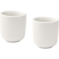 Vīriešu 90 ml keramikas espresso krūzītes - 2 gab. komplekts, Balts