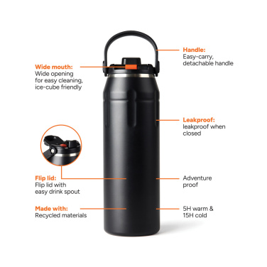 Logotrade biznesa dāvanas foto: Nordic Drift Trail RCS izolēta sporta pudele 940ml