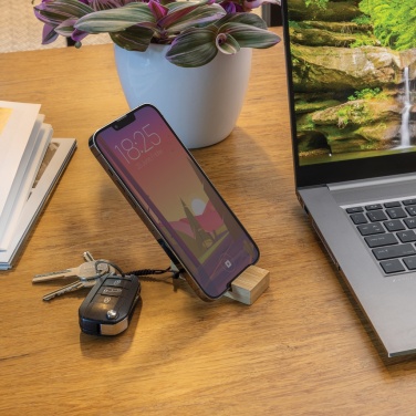Лого трейд pекламные подарки фото: Подставка для телефона-брелока Standkey из бамбука