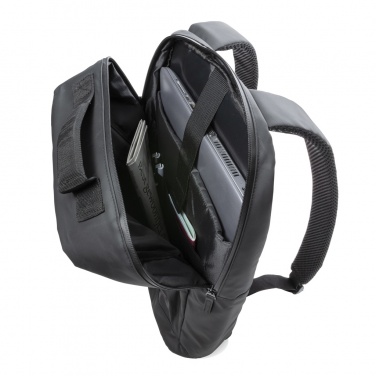 Лого трейд pекламные cувениры фото: Модный черный рюкзак для ноутбука 15,6", без ПВХ