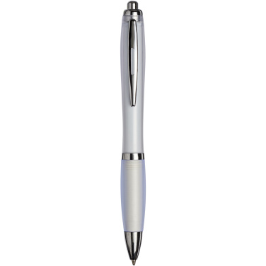 Логотрейд pекламные подарки картинка: Curvy ballpoint pen with frosted barrel and grip