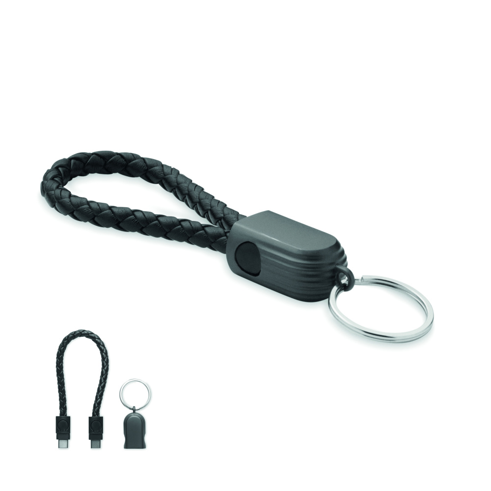 Лого трейд бизнес-подарки фото: Key ring loop cable type-C