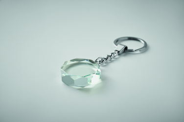 Лого трейд pекламные подарки фото: Glass round award key ring