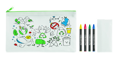 Логотрейд бизнес-подарки картинка: Pencil case with 4 crayons