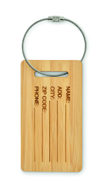Логотрейд pекламные подарки картинка: Bamboo luggage tag