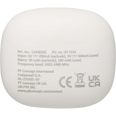 Лого трейд pекламные cувениры фото: Alterf гарнитура True Wireless Bluetooth® из переработанной пластмассы с силиконовыми амбушюрами