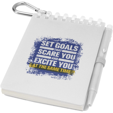 Логотрейд pекламные продукты картинка: Lig Mini набор из блокнота в мягкой обложке из переработанного пластика и шариковой ручки (синие чернила)