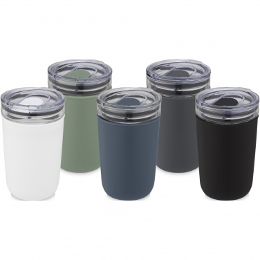 Logotrade reklamprodukter bild: Bello 420 ml glastermos med en yttervägg av återvunnen plast