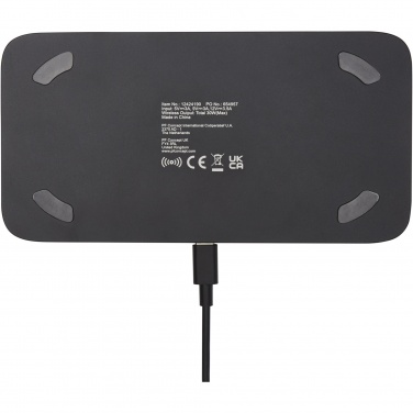 Logotrade reklamprodukter bild: Hybrid premium 15 W trådlös laddningsplatta