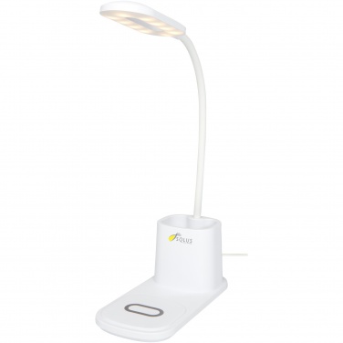 Logotrade presentreklam bild: Bright skrivbordslampa och organisatör med trådlös laddare