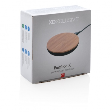 Logotrade presentreklam bild: Bamboo X 5W trådlös laddare