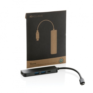 Logotrade profilprodukter bild: Terra hub med HDMI input i RCS återvunnen aluminium
