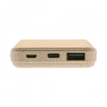 Logotrade reklamprodukter bild: Kork och vete 5.000 mAh fickpowerbank