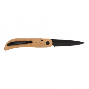 Logotrade reklamprodukter bild: Nemus kniv med lås i trä