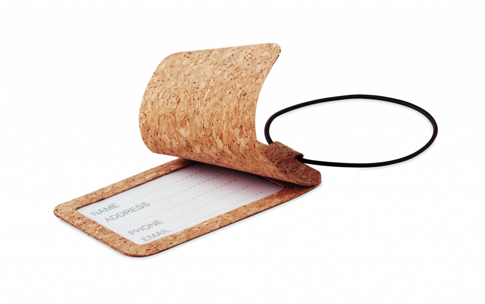 Logotrade presentreklam bild: Bagagetag i kork