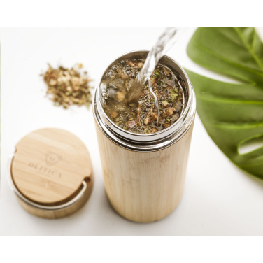 Logotrade profilreklam bild: Nikko 330 ml bambu termoflaska/termokopp