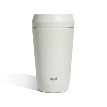 Logotrade presentreklam bild: Topl To Go-glas i återvunnet stål Patenterat 360-lock 354 ml