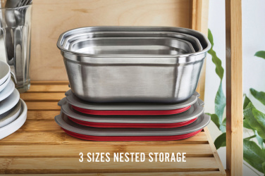Logotrade presentreklam bild: Black+Blum Matlådeset i Rostfritt Stål – 3 delar
