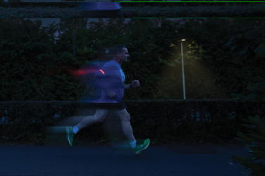 Logotrade profilreklam bild: Lumi Sprint RCS plast LED uppladdningsbar löparlampa