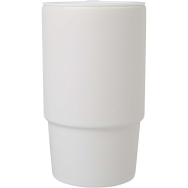 Logotrade profilprodukter bild: Carter 450 ml keramisk mugg med plastlock