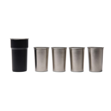 Logotrade profilreklam bild: VINGA Parks RCS återvunnet stål mugg, 4 st, 250 ML